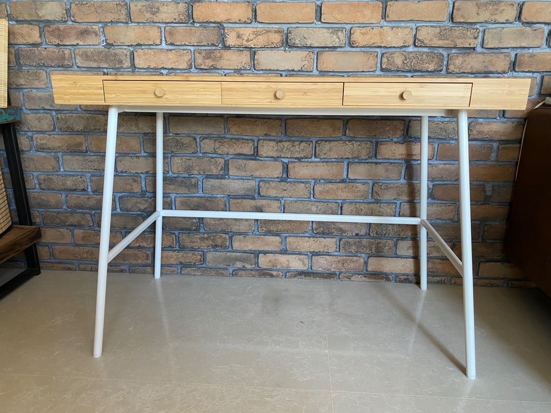 Ikea bamboo desk Lillasen , Furniture & Home Living, Furniture