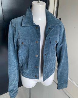 Suede leather jacket blue from the US