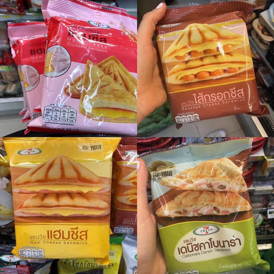 [Thailand 711] Grilled Sandwiches Ready made Meals Rice Box, Food