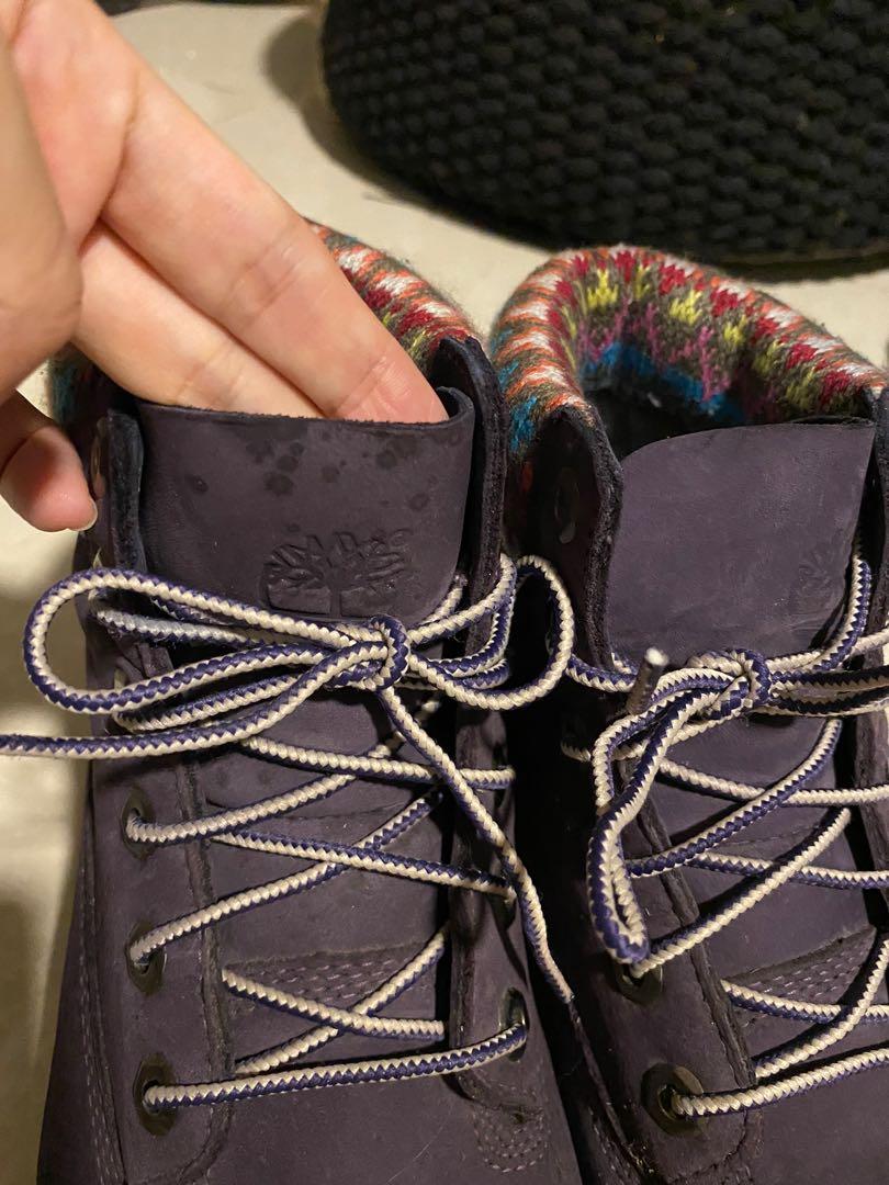Purple timberlands deals womens size 8