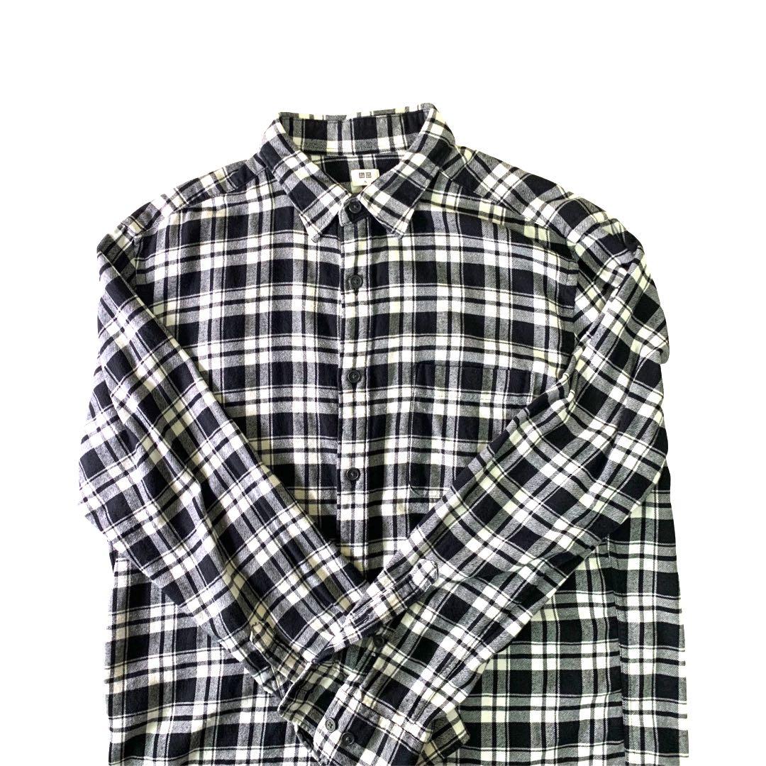 flannel shirt black and white