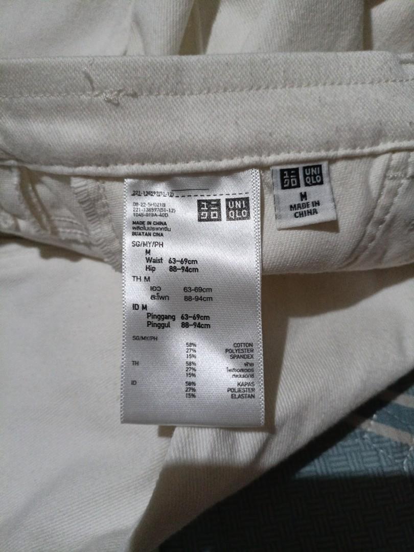 Uniqlo jeggings (Category: Jeans) located in Quezon City. Submitted by kienx (Listing ID 1158675239, Image 2). Description: Uniqlo jeggings white Size M Waist 63-69cm Hip 88-94cm.