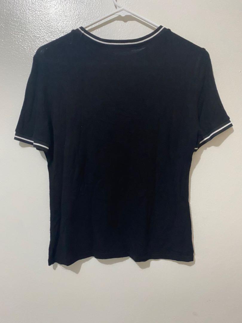 Zara Light Knitted Black Shirt (Category: Shirts) located in Quezon City. Submitted by declutterwithmina (Listing ID 1158638279, Image 2). Description: Mode of Payment: > BDO > GCash > COD Message me for queries! 😊.