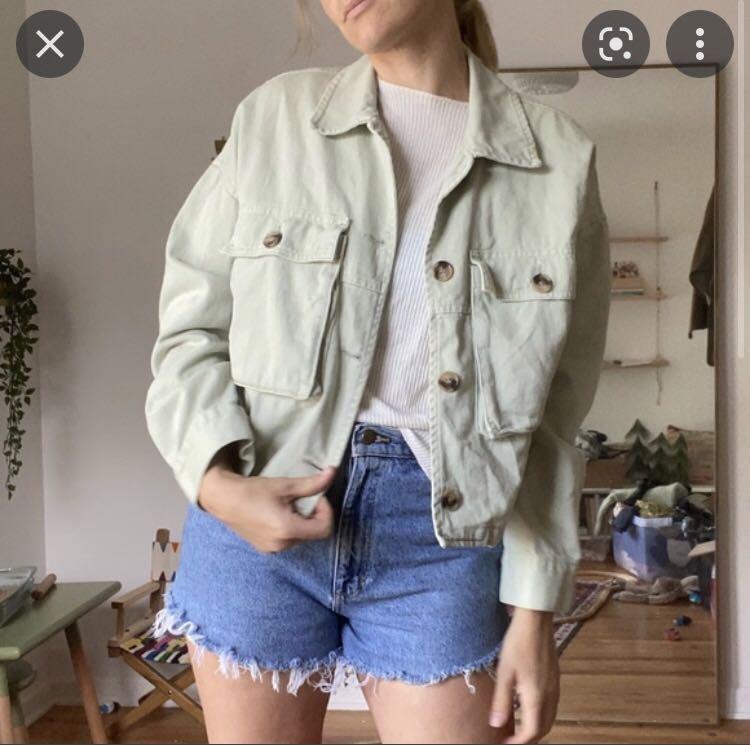 Zara mint green jacket 2025