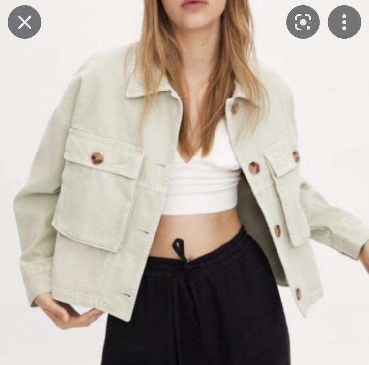 Zara mint green jacket cheap