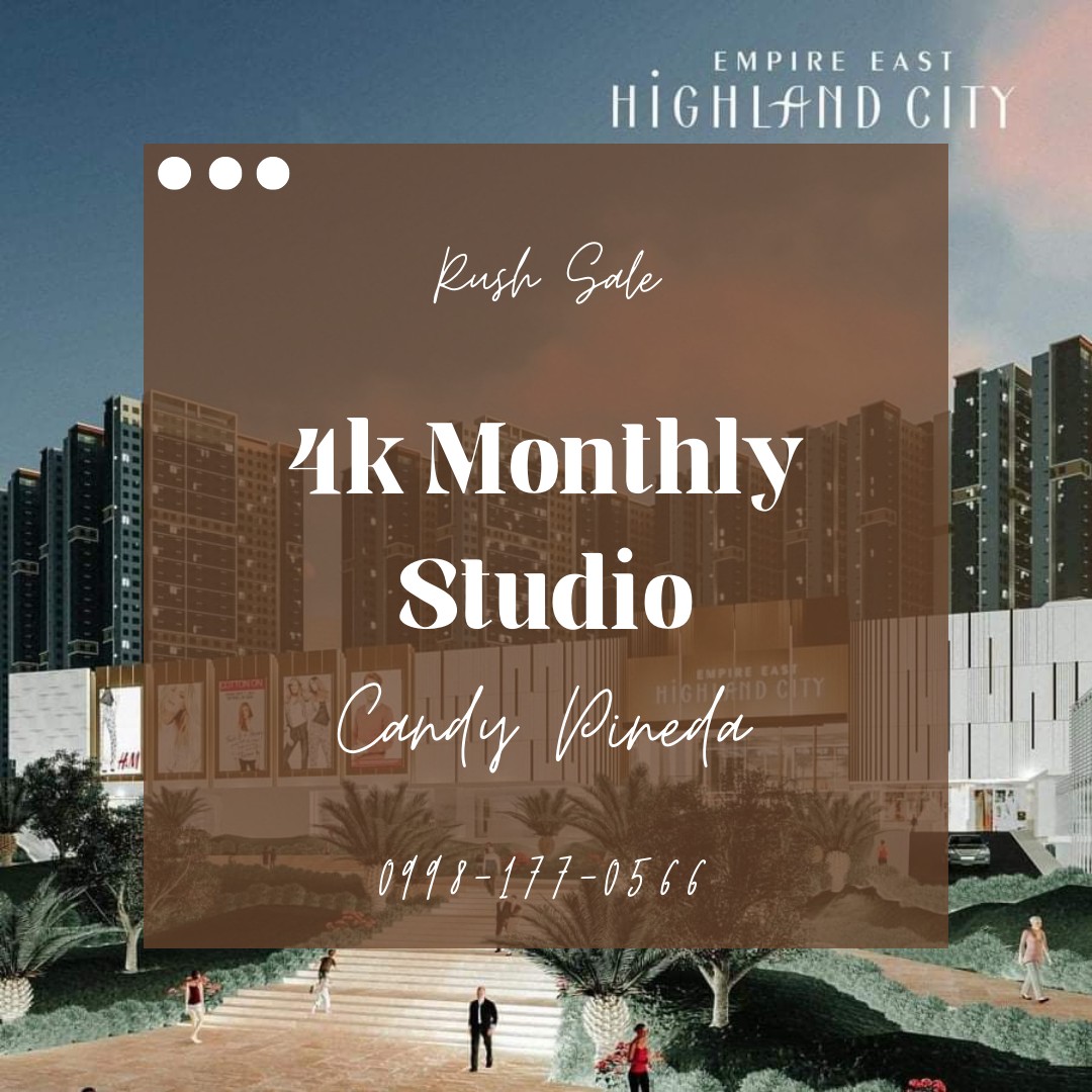 20K Reservation fee reserve now RENT TO OWN CONDO IN PASIG NEAR CUBAO