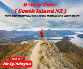 8-Day Tour South Island from Christchurch, Franz Josef, Wanaka and Queenstown