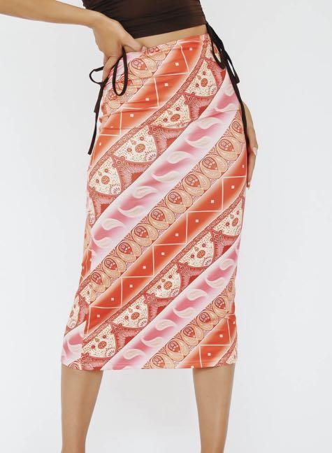 Orange 90s skirt sales