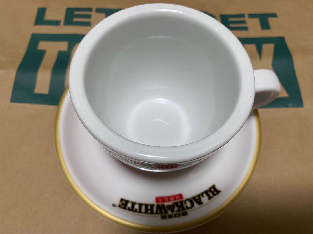 黑白淡奶杯奶茶杯連碟, 傢俬＆家居, 廚具和餐具, 茶具配件