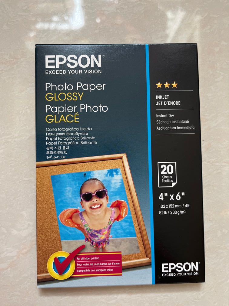 包郵) 全新Epson 4” x 6” Photo Paper 相紙, 電腦＆科技, 打印機及影印 