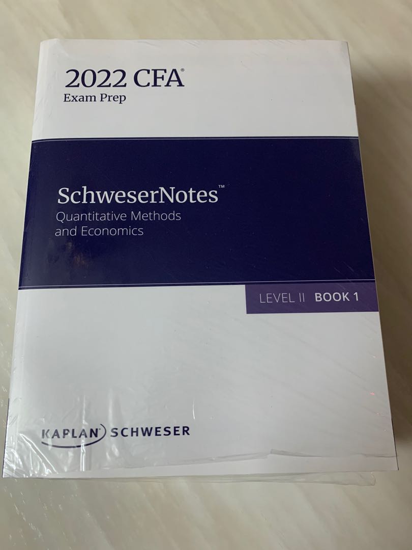 全新未開封Kaplan Schweser Notes CFA Level 2 2022, 興趣及遊戲