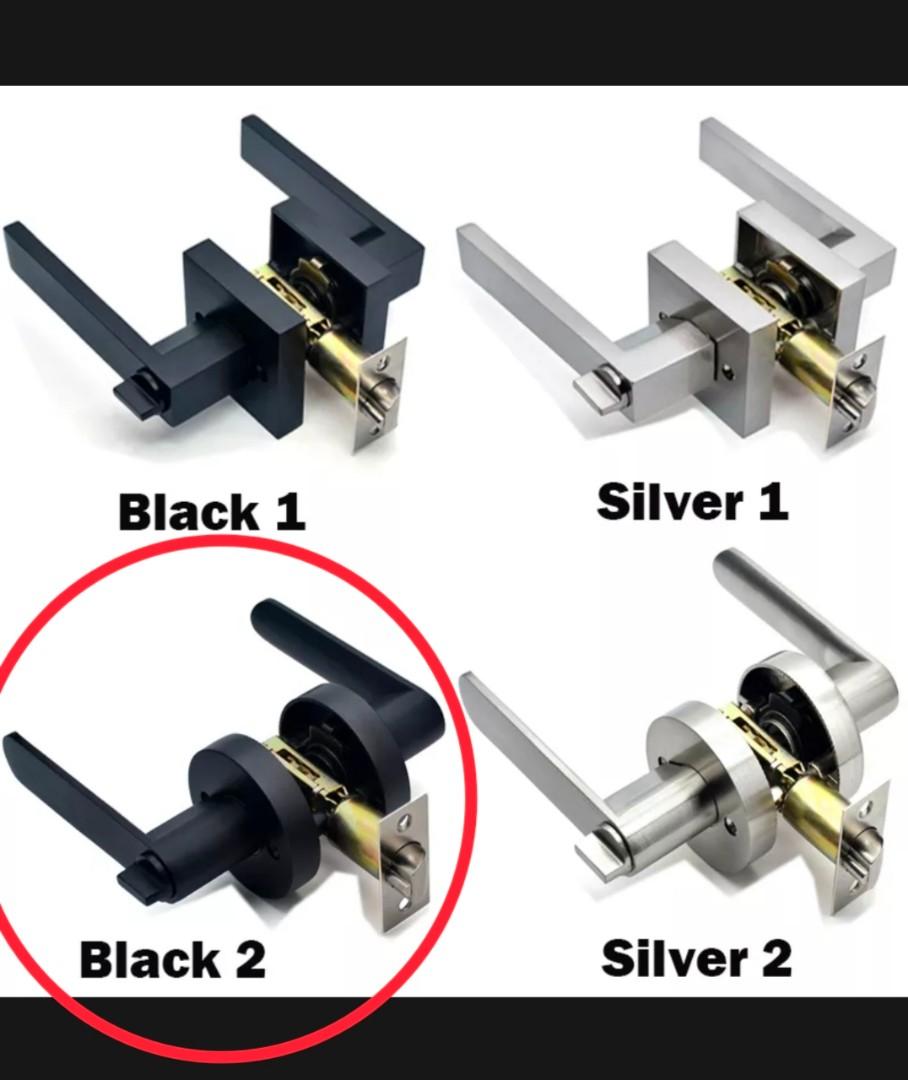 Aluminum main door lock silent door handle with antitheft lock [Rush Sale], Furniture & Home