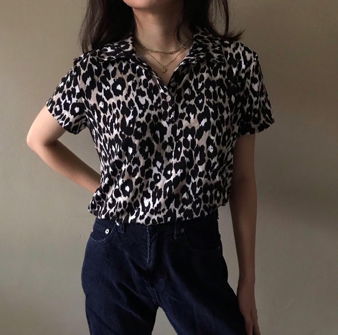 Animal Print Shirt, Fesyen Wanita 