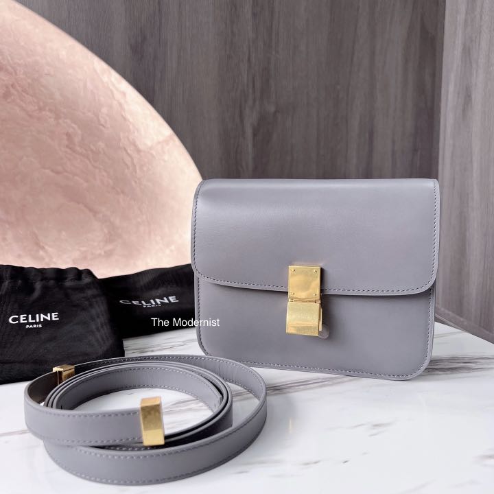 Celine box bag grey shop
