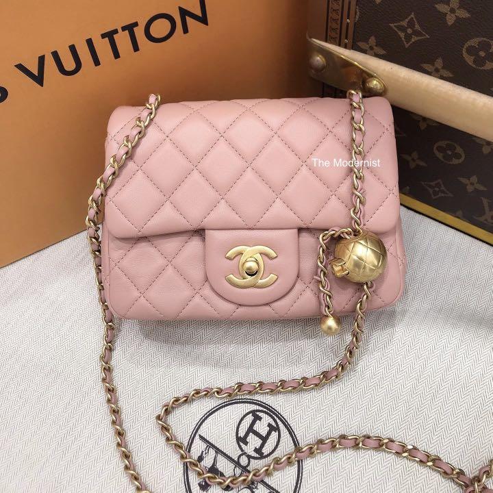 CHANEL Lambskin Quilted Mini CC Pearl Crush Flap Pink 511953  FASHIONPHILE