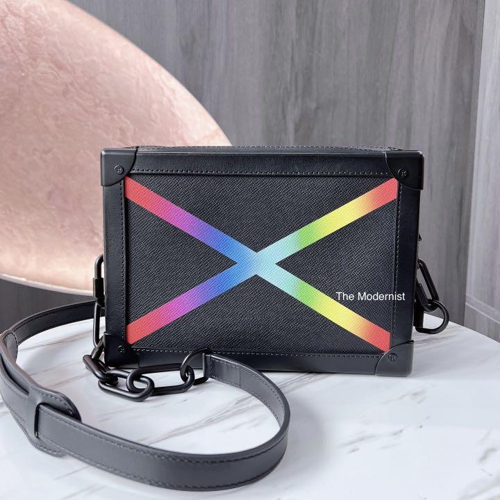 Louis Vuitton Soft Trunk Taiga Mini Black/Rainbow for Men
