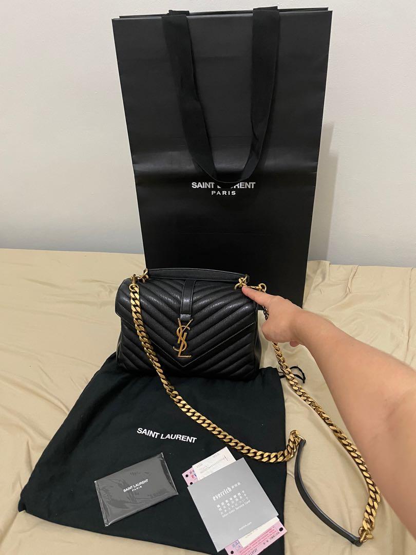 AUTHENTIC and ORIGINAL YVES SAINT LAURENT YSL COLLEGE MEDIUM SLING BAG from  JAPAN 🇯🇵