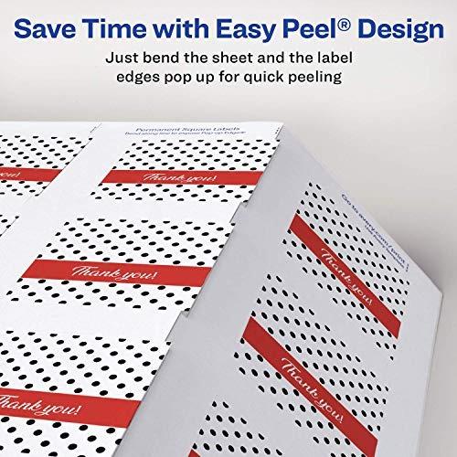 Avery Easy Peel Print-To-The-Edge Rectangle Labels, 2 x 3 ...