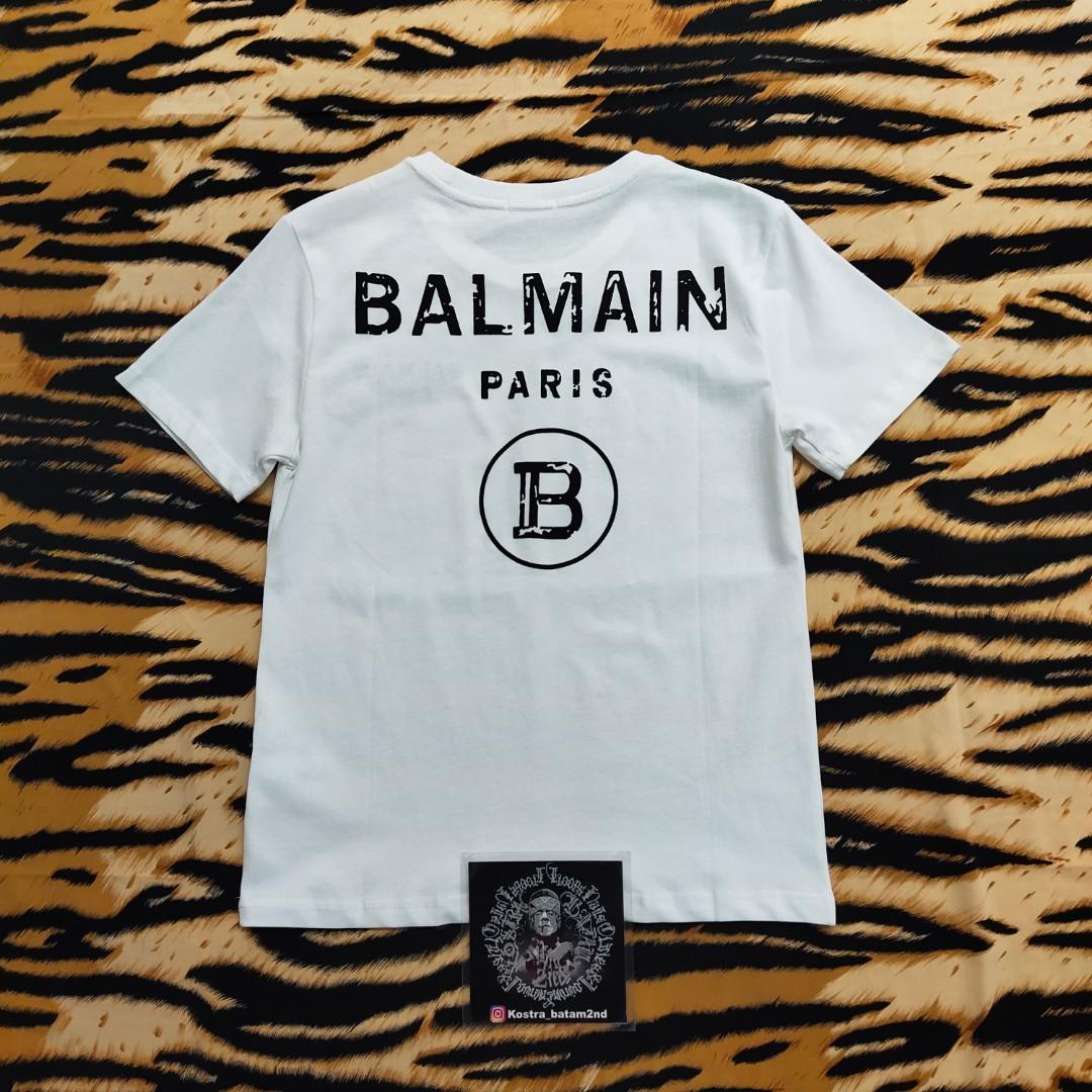 Balmain tee, Fesyen Pria, Pakaian 