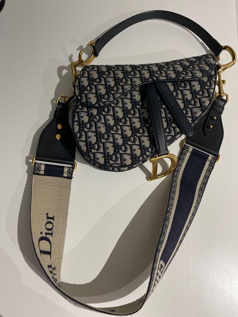 Dior Saddle Belt Pouch Blue Dior Oblique Jacquard - Women