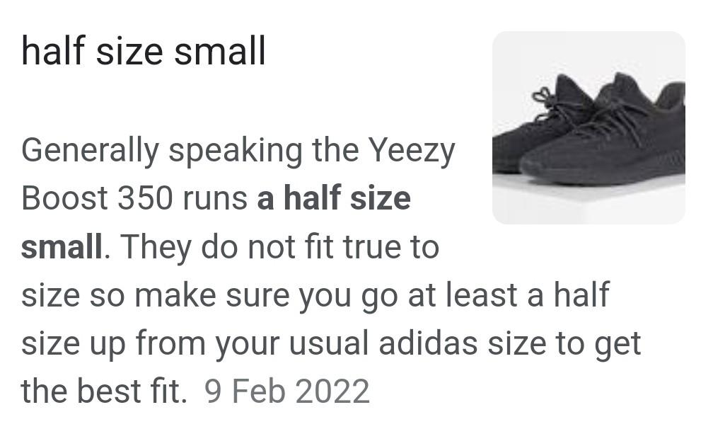 Yeezy boost 350 new arrivals fit true to size