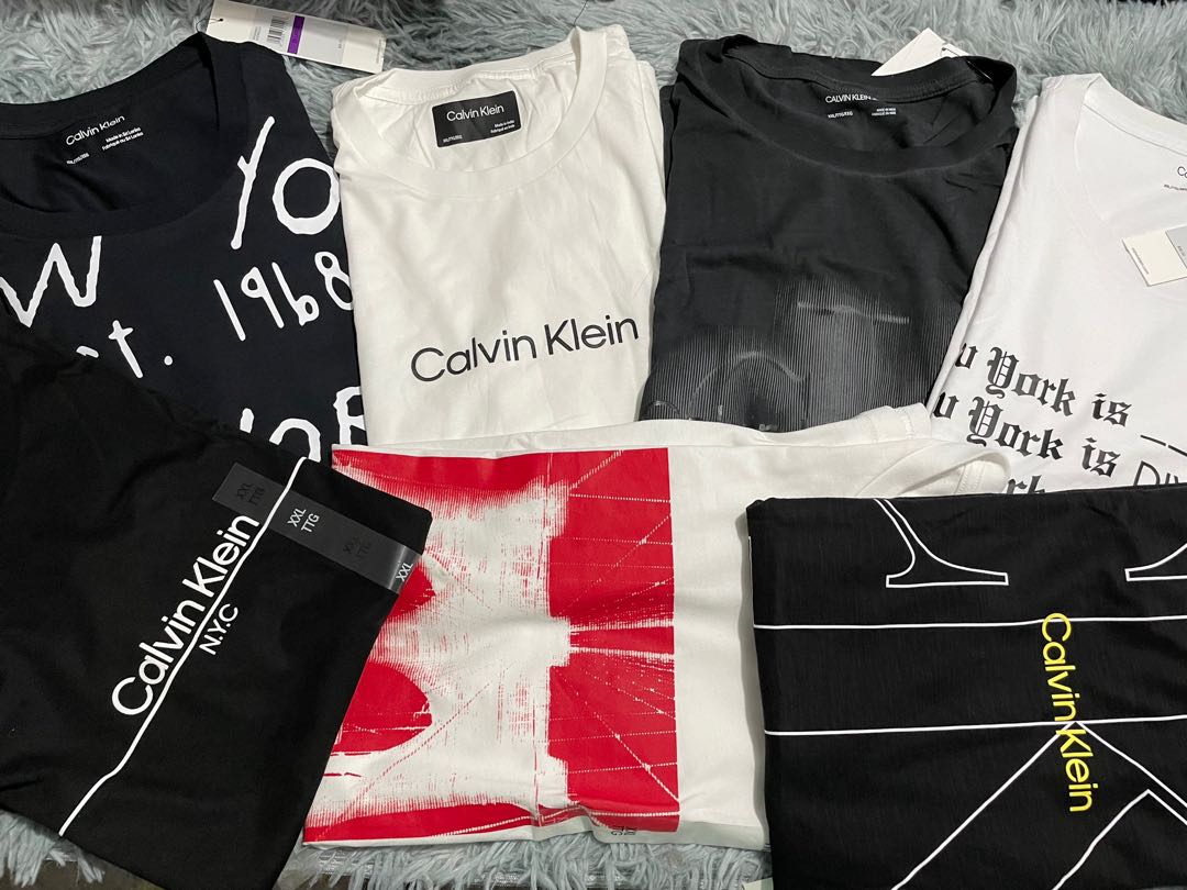 Calvin Klein CK Tshirt for Men in US Size 2XL Men s Fashion Tops Sets Tshirts Polo Shirts on Carousell