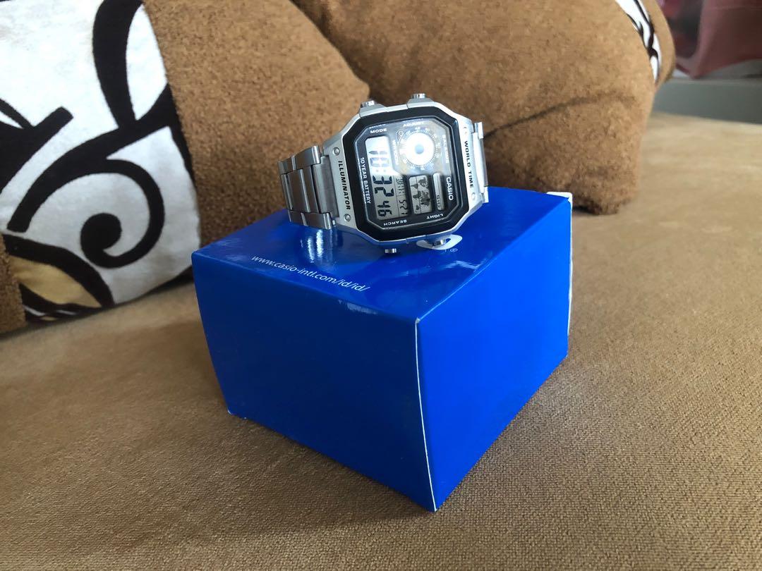 Casio AE1200whd Stainless, Fesyen Pria 