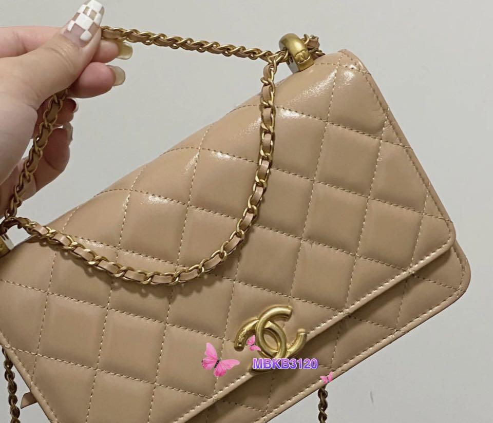 Chanel Pink Patent Rectangular Mini Flap