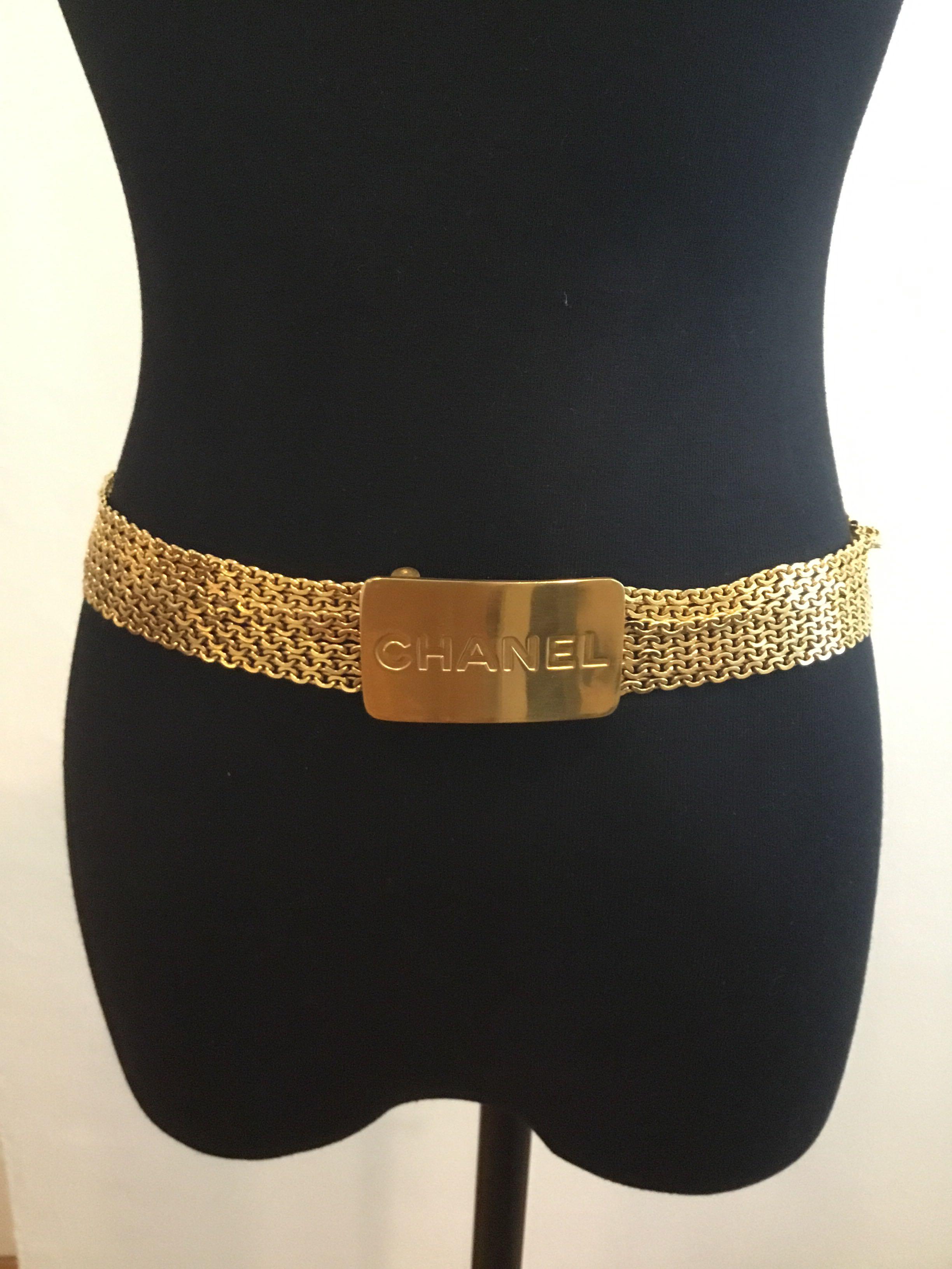 Gold 2024 chanel belt