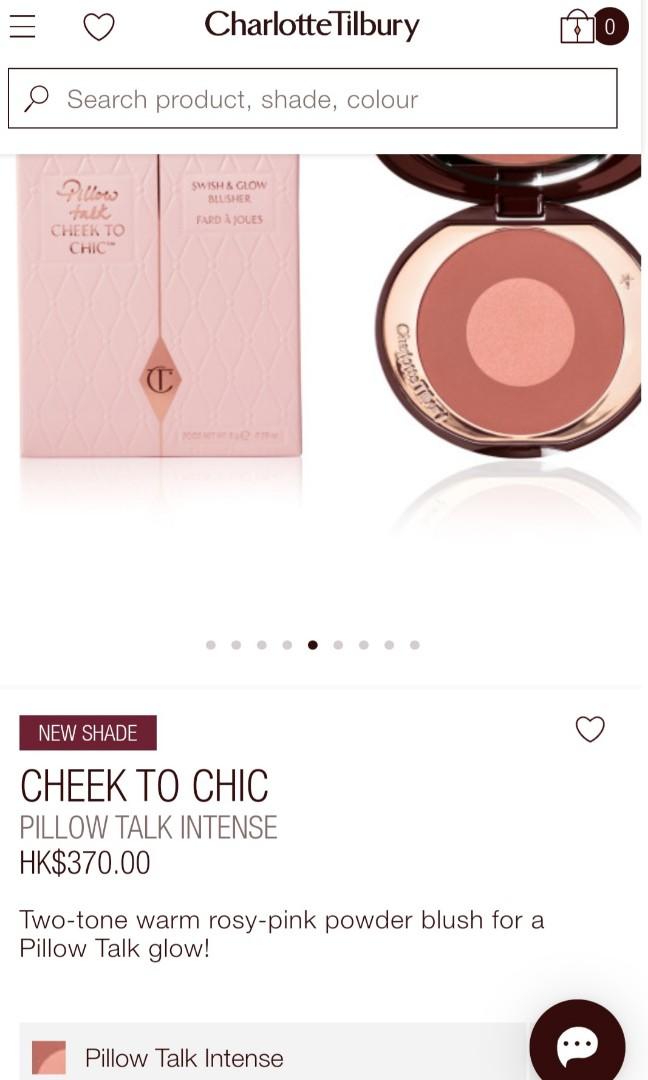 Charlotte Tilbury cheek to chic pillow talk intense blush, 美容＆化妝品, 健康及