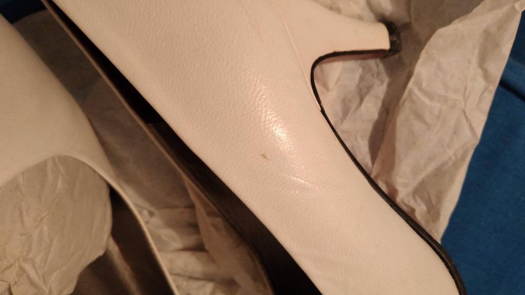 Christian Dior white wedding heels pumps, Women's Fashion, Footwear