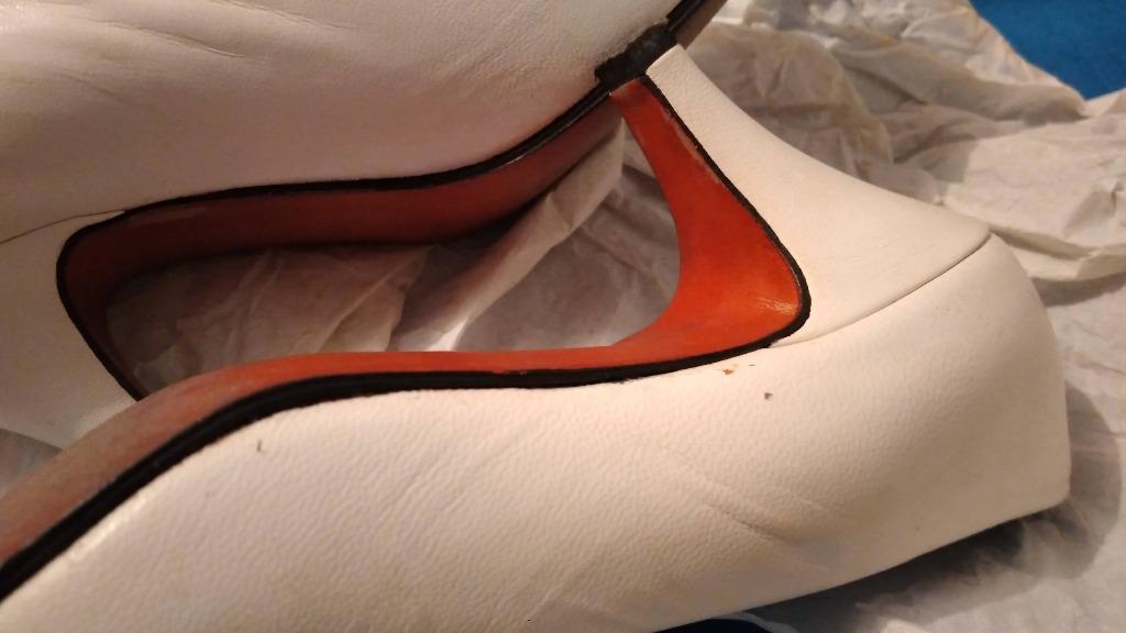 Christian Dior white wedding heels pumps, Women's Fashion, Footwear