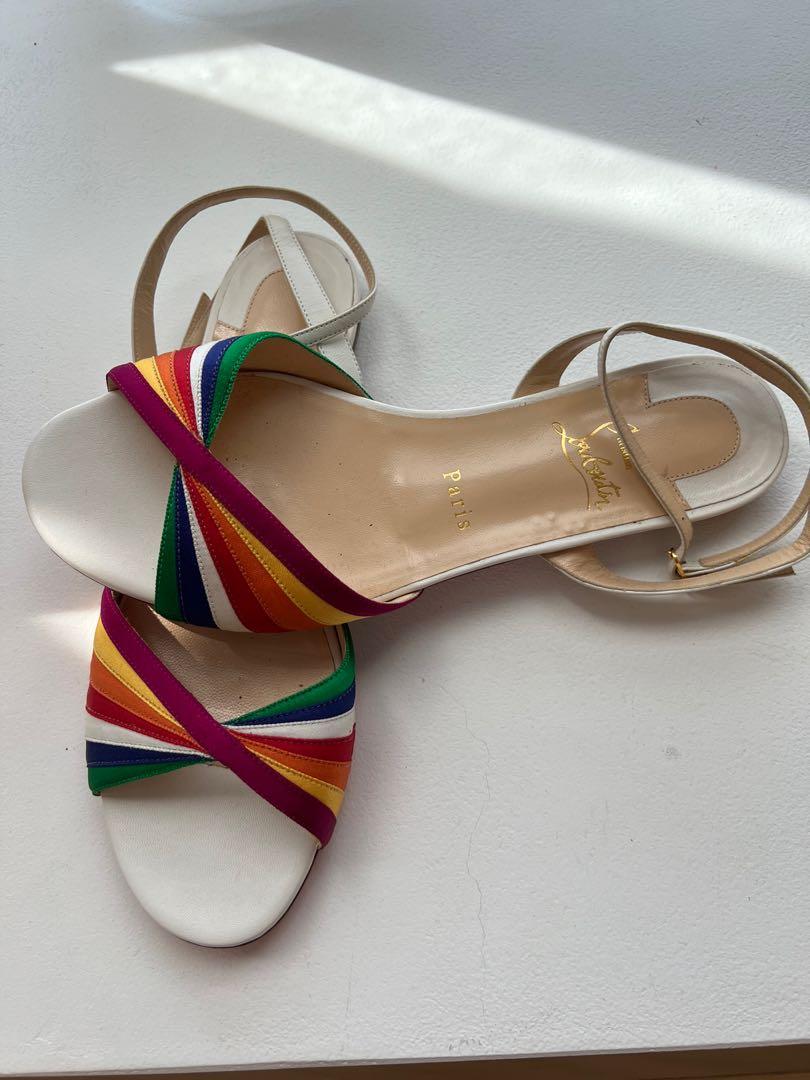 Christian louboutin rainbow sandals hot sale