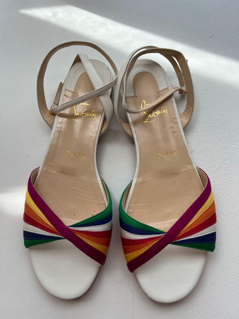 Christian Louboutin rainbow strappy sandals