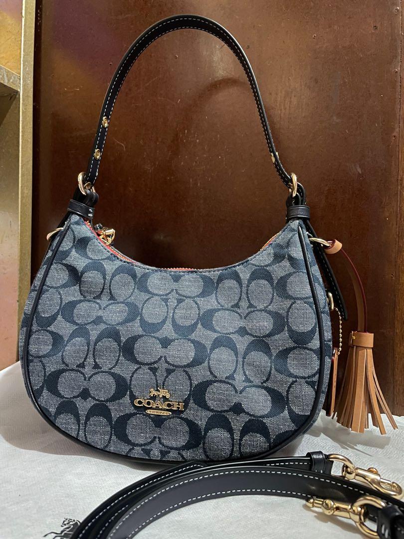 Coach denim top hobo bag