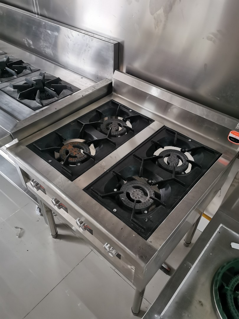 Commercial 4 Burner Stove with Stand, Furniture & Home Living