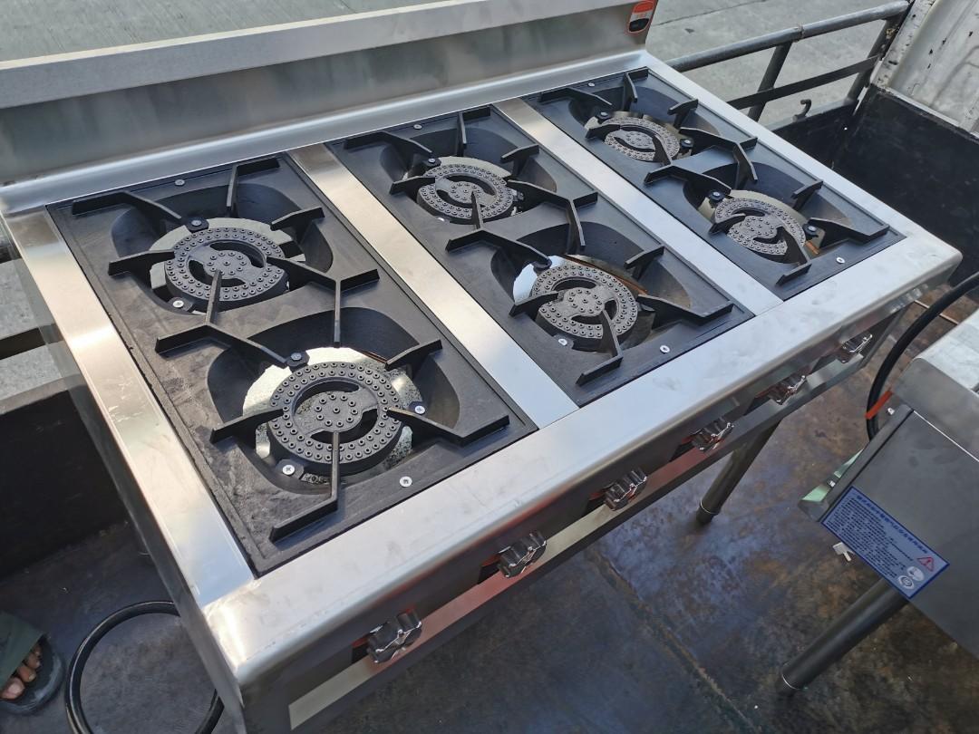 Commercial 6 Burner Stove With Stand (High Pressure), Furniture & Home