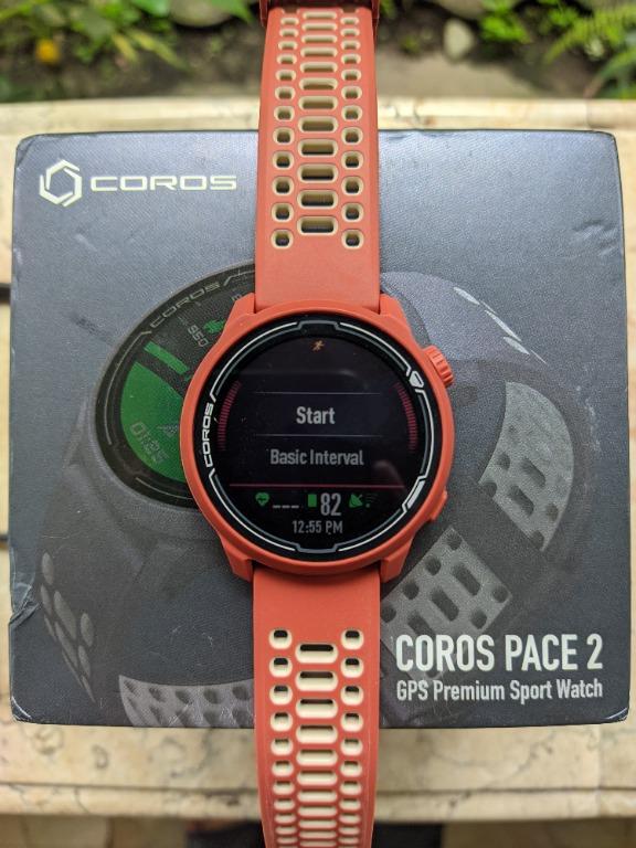 COROS PACE 2 PREMIUM GPS SPORT WATCH RED SILICONE BAND WPACE2-RED