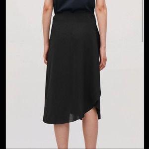 COS black flutter skirt