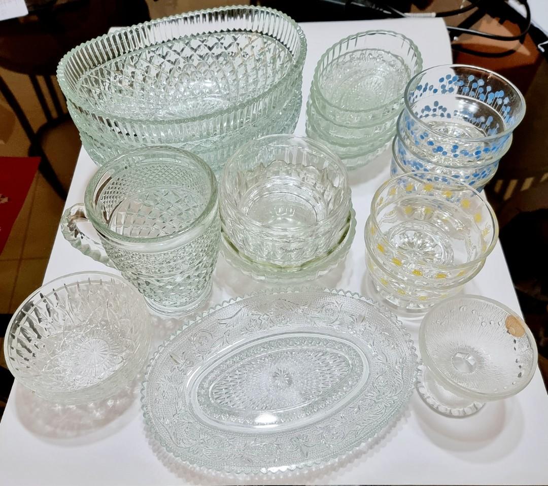 Crystal glass deals dinner set