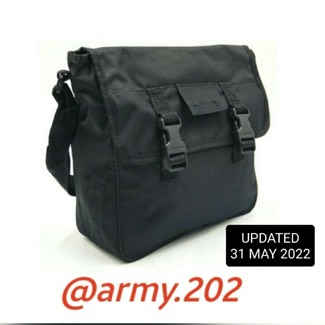 Black army shop sling bag