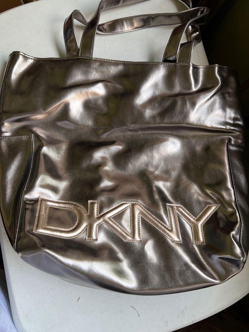Dkny silver tote clearance bag
