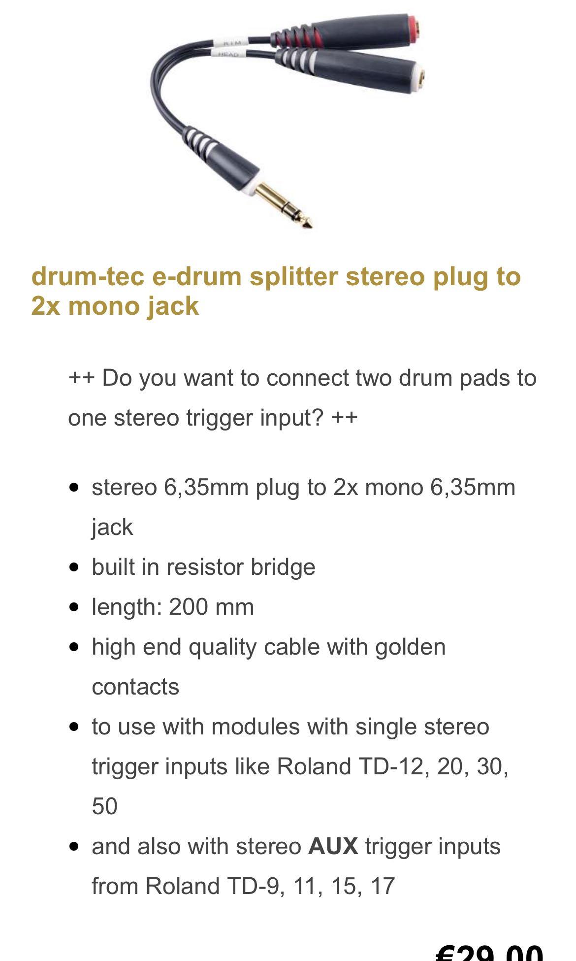 Roland sale drum splitter