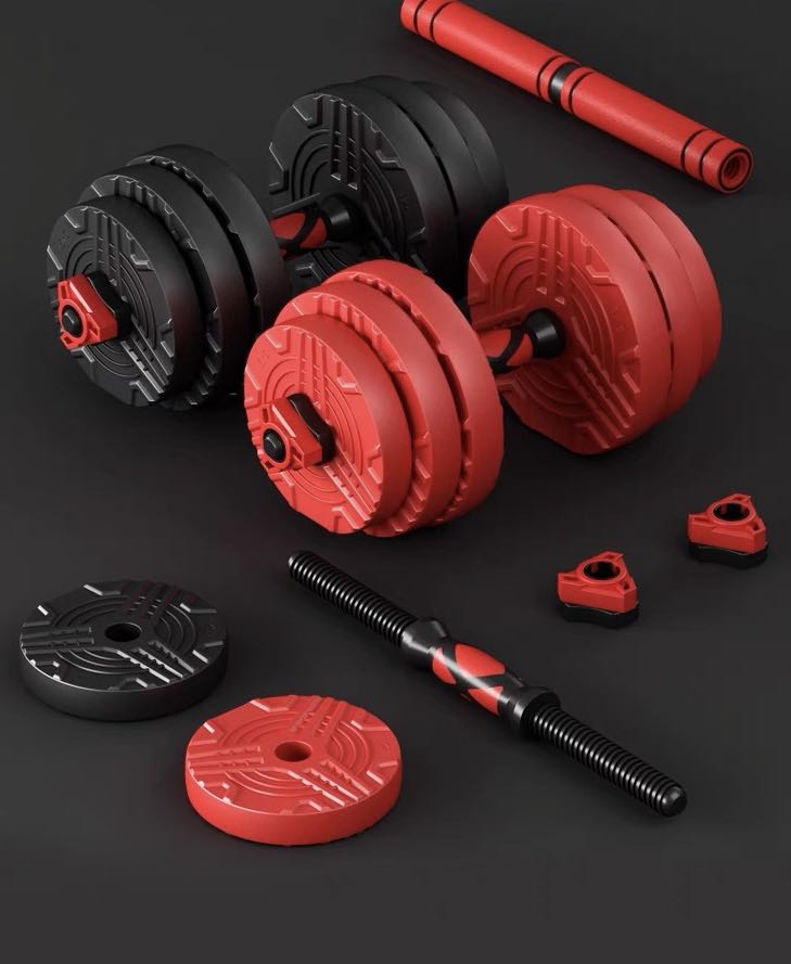 Dumbbells & exercise bag, Sports Equipment, Exercise & Fitness, Weights