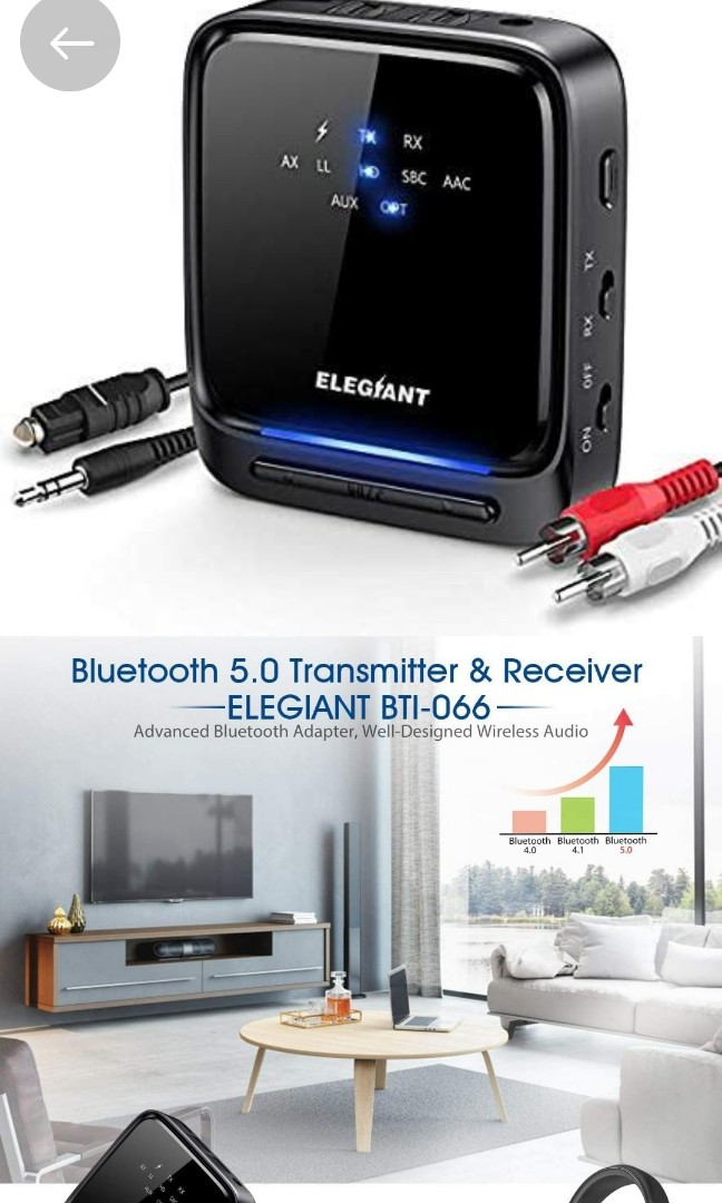 Elegiant bluetooth shop transmitter pairing