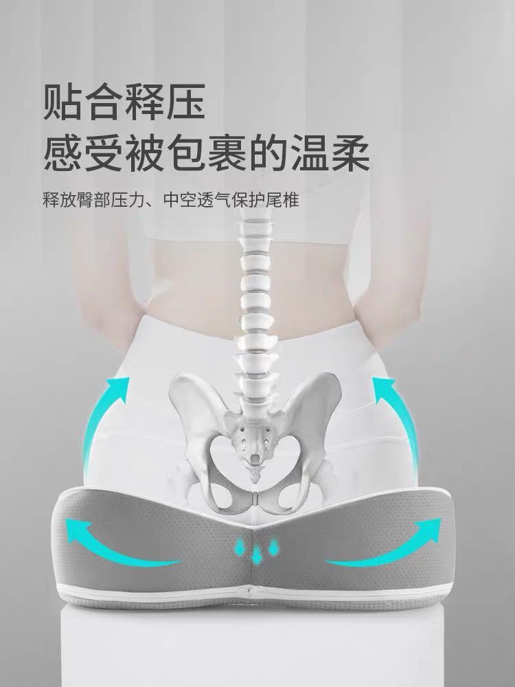 Ergonomic Seat Cushion Memory Foam Work Desk Sofa Dining Chair Back