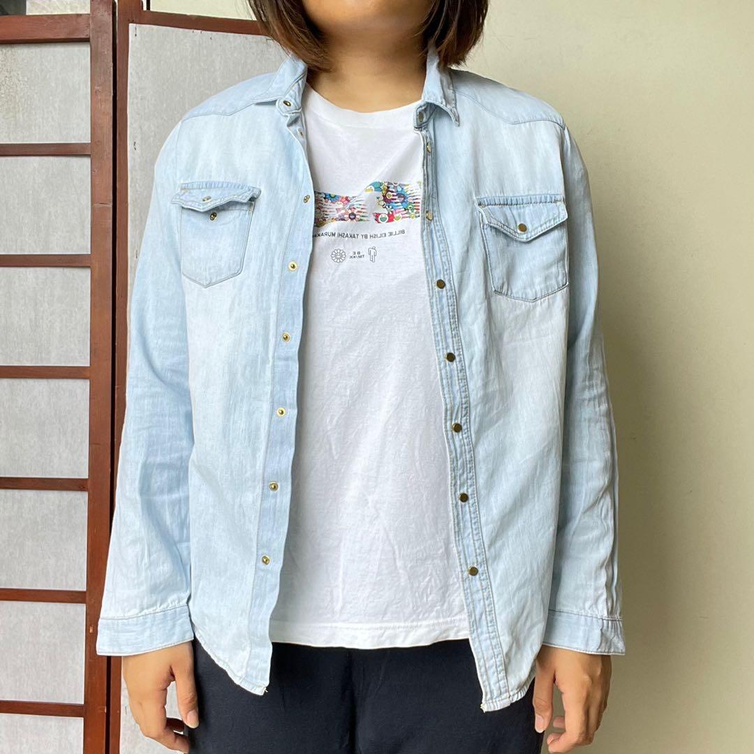 F&f oversized top denim jacket