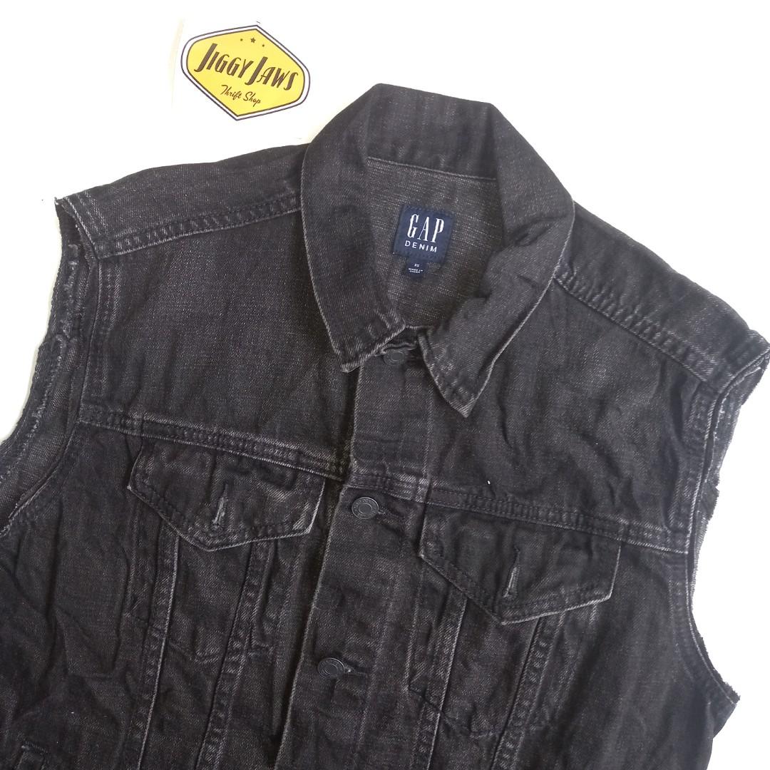 GAP DENIM TRUCKER VEST, Fesyen Pria 