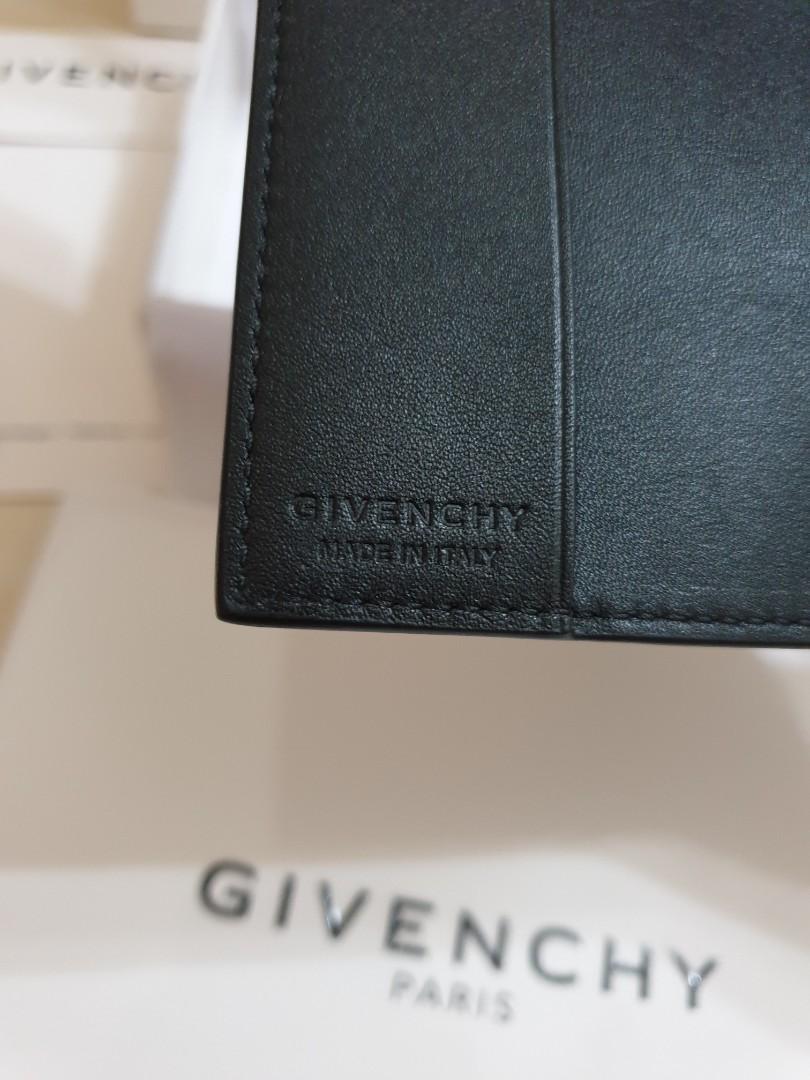 Givenchy Black Slim Soft Sleek Leather Passport Holder Case Cover