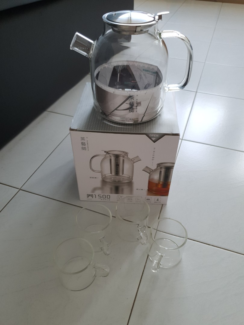 GLASS TEAPOT (FOR INDUCTION OR CERAMIC 